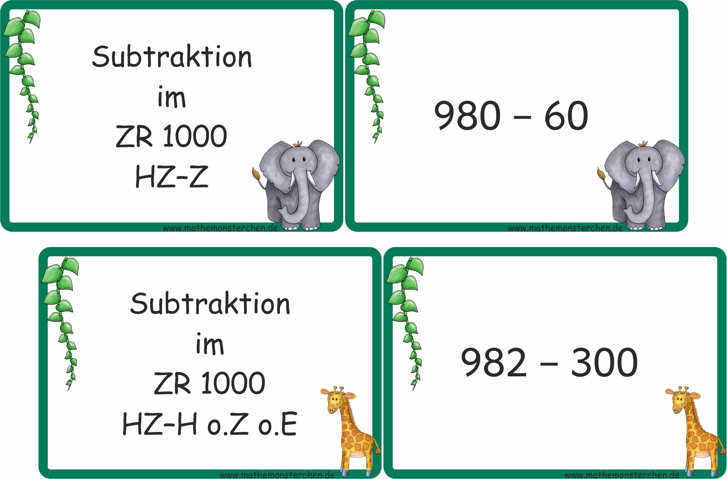 Mathemonsterchen - Addition und Subtraktion